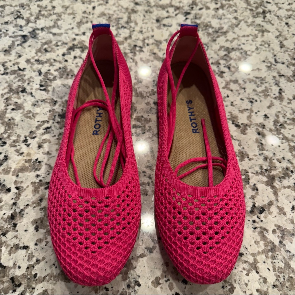 Rothy's Square Mesh Wrap - 8.5 Pink Women's Shoes